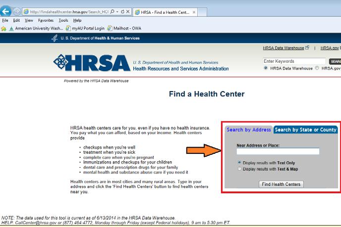 Health Center Locator Enter your zip code to see a list or map of health