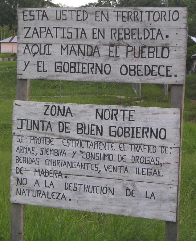 Chiapas Roadside Sign: You