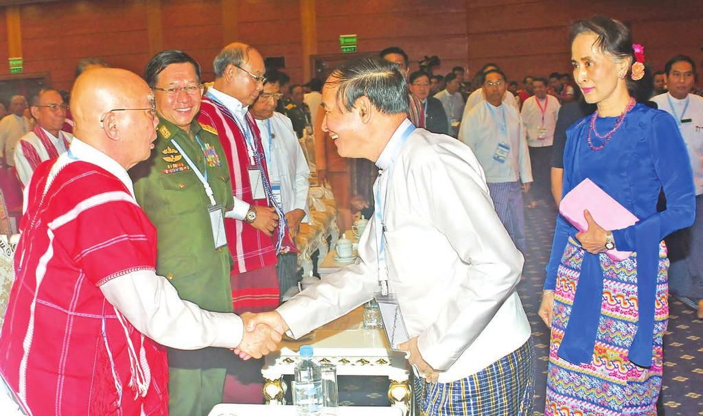 BOGYOKE AUNG SAN: POOR IN POSSESSIONS BUT RICH IN LEADERSHIP QUALITIES P-8-9 (OPINION) State Counsellor: Historical duty of establishing a democratic federal union for future generations now resting