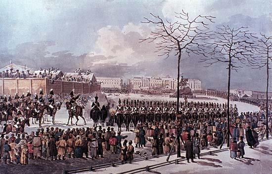 Decembrist Revolt Dec 26, 1825 Military tries to take over the Russian government upon the death of Alexander