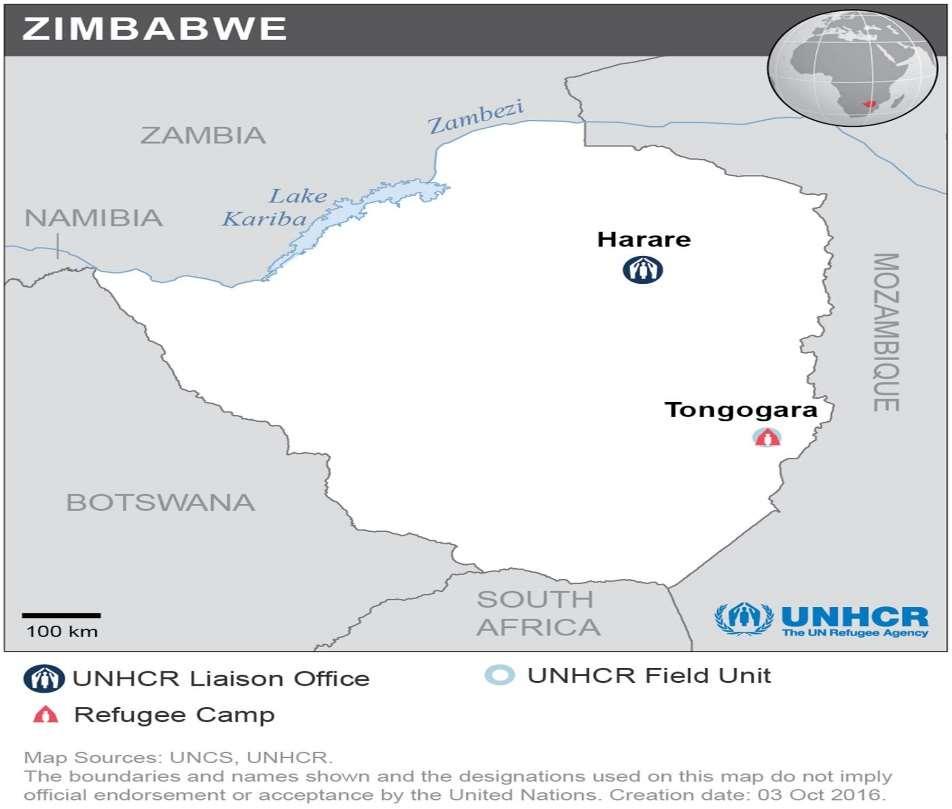 COUNTRY MAP CONTACTS Robert Tibagwa Representative UNHCR Representation in Zimbabwe tibagwa@unhcr.