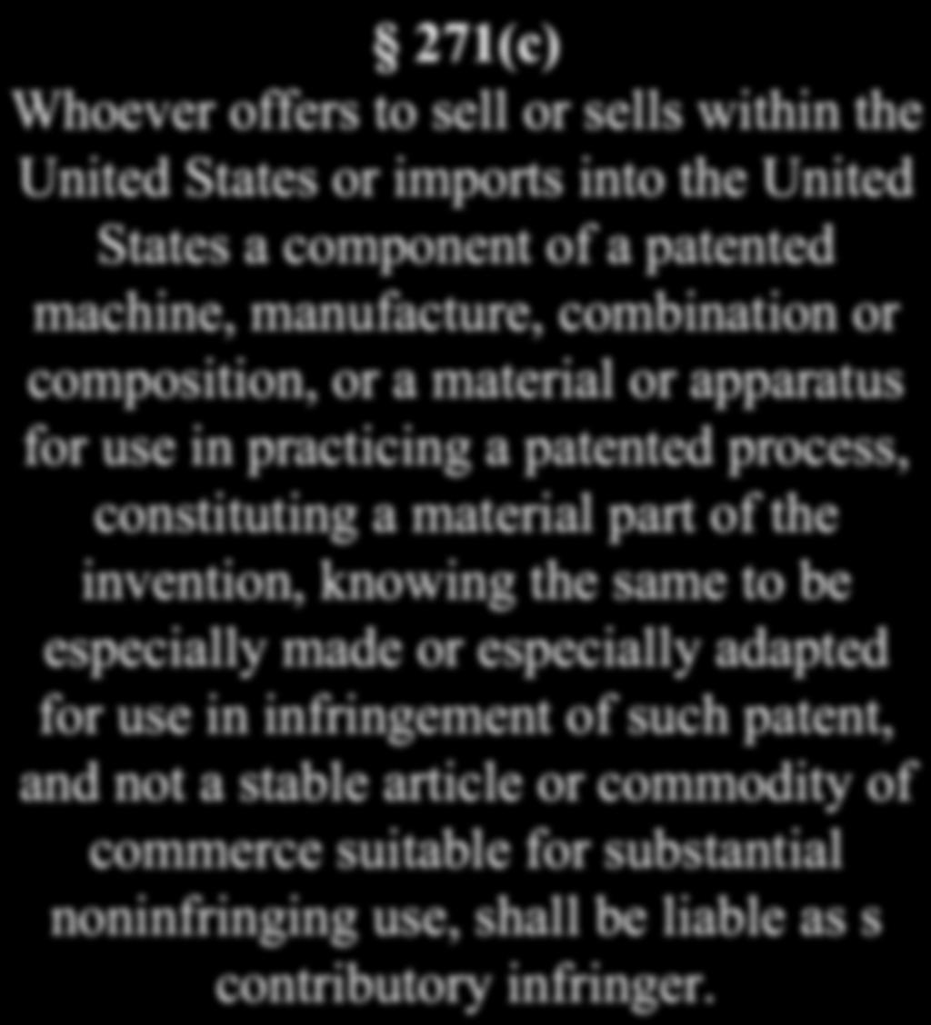 combination or composition, or a material or apparatus for use in practicing a patented process, constituting a material part of the invention,