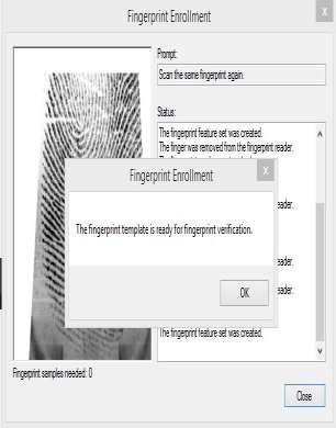 image is enhanced the feature called minutiae (ending, bifurcation) are extracted with the help of the minutiae feature extraction technique and the extracted features are stored in the database for