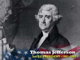 7. 01:18 Footage of Thomas Jefferson THERE HAVE BEEN MANY FIRSTS OVER THE YEARS.