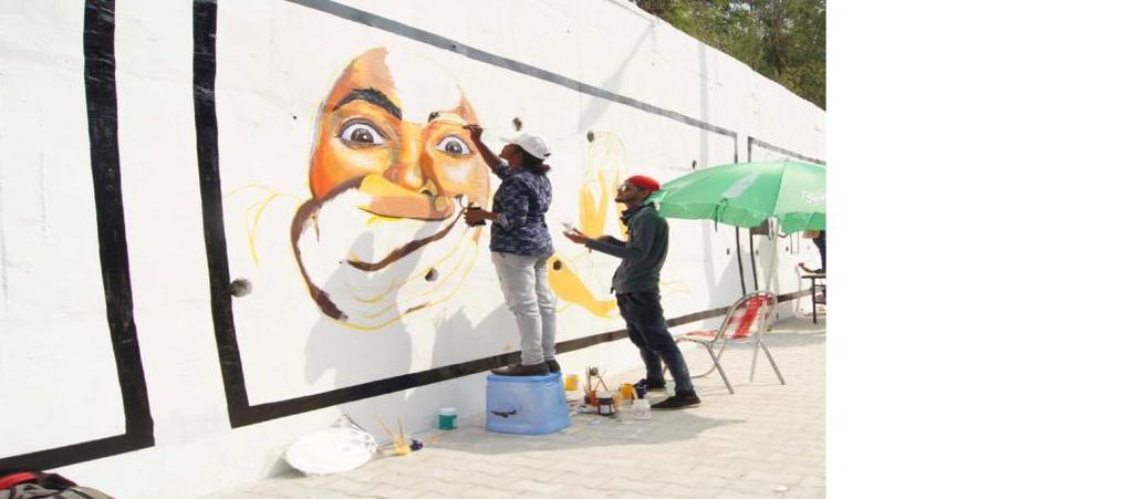 Wall Painting Competition Conducted by Jammu Municipal Corporation To commemorate 3rd anniversary of Swachh Bharat Mission as Swachhata Hi Sewa Jammu Municipal Corporation organized open wall