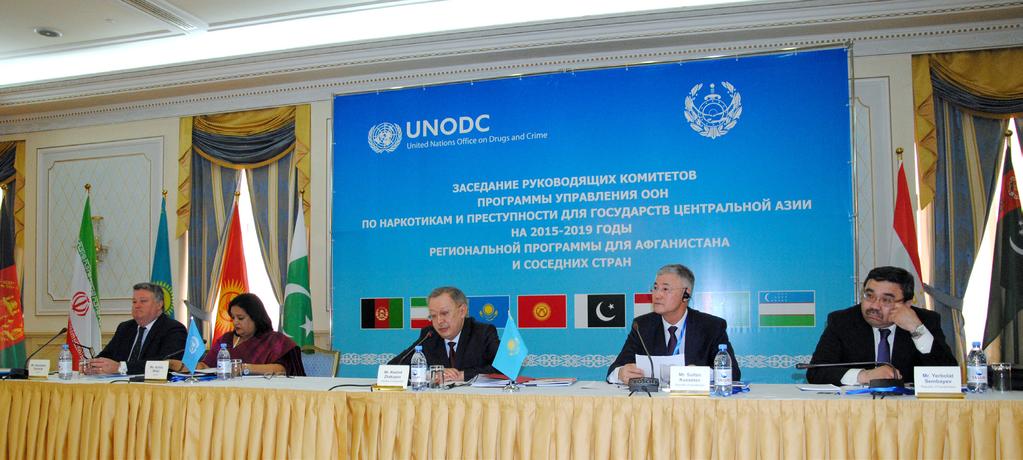 MILESTONES 01(2017) January-March Strengthened Regional Cooperation was having a positive impact in the West and Central Asia The Steering Committee Meetings of the UNODC Programme for Central Asia