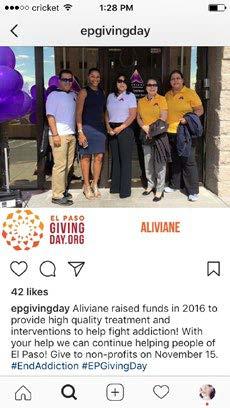 EXAMPLE INSTAGRAM POSTS INSTAGRAM: Post pictures or images on and leading up to November 15 and use #EPGivingDay OTHER