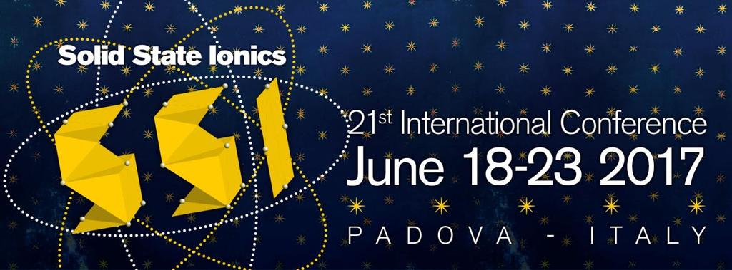 Exhibit and Sponsorship Opportunities The 21 st International Conference on Solid State Ionics (SSI-21) is a world-class meeting devoted to all aspects of the science, technology and applications of