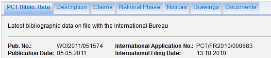 Input the International Application Number Access the following URL.