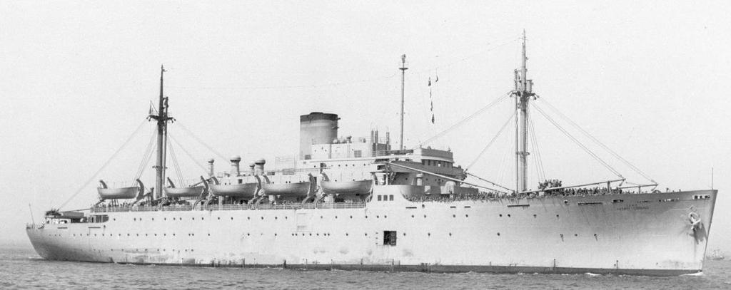 USNS Henry Gibbins This image is in the public domain. On July 21, 1944, the USNS Henry Gibbins left Naples, Italy with 982 of the 1000 refugees on board the ship.