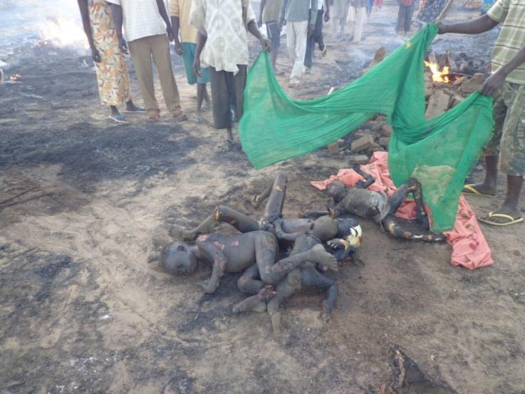 Sample incidents documented in 2013 Women and children killed in bombing raid on Eiri village, Heiban County The village of Eiri lies is in the county of Heiban and lies approximately I.