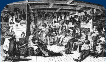 As for conditions below decks, an agent for the United States Immigration Commission described them as follows: During the twelve days in the steerage I lived in surroundings that offended