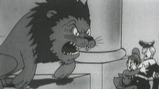 War Cartoon Propaganda Historical footage. United Kingdom. 1939.
