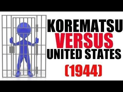 Korematsu v. United States 1944 Fred Korematsu and his family were ordered to relocate. Fred failed to submit the relocation. Arrested for violating military order.