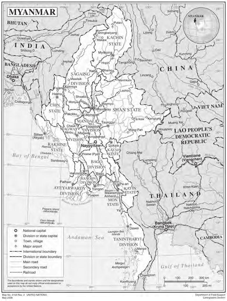 Map of Myanmar 10 GCSP