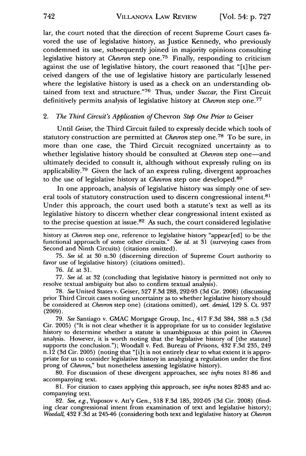 Villanova VILLANOVA Law Review, Vol. LAW 54, Iss. REVIEW 5 [2009], Art. 2 [Vol. 54: p.