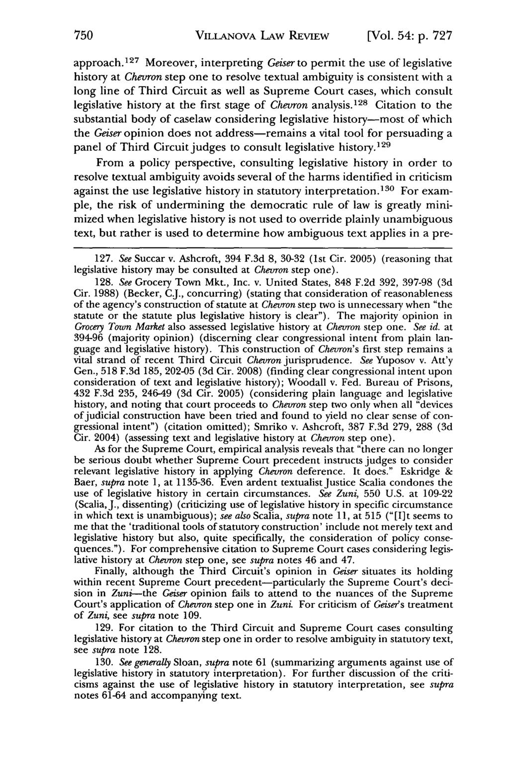 Villanova Law Review, Vol. 54, Iss. 5 [2009], Art. 2 VILLANovA LAW REVIEW [Vol. 54: p. 727 approach.