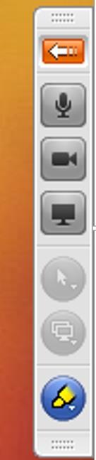 During the webinar: Technical Notes To expand or collapse your toolbar, click on the orange arrow. To listen in via phone (instead of computer speaker), click on the microphone.