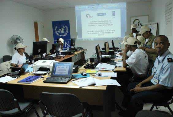 Situation Room in the Mediation and Early Response Coordination, CENI-T Headquarters, Antananarivo, December 2013 EISA s approach to election violence and conflicts in Madagascar was innovative in