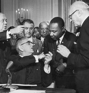 The Voting Rights Act was signed by President Johnson in 1965.