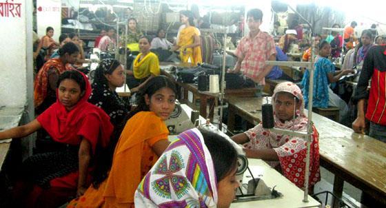 Bangladesh: 3.5 million workers in 4,825 garment factories produce goods for export to the global market.