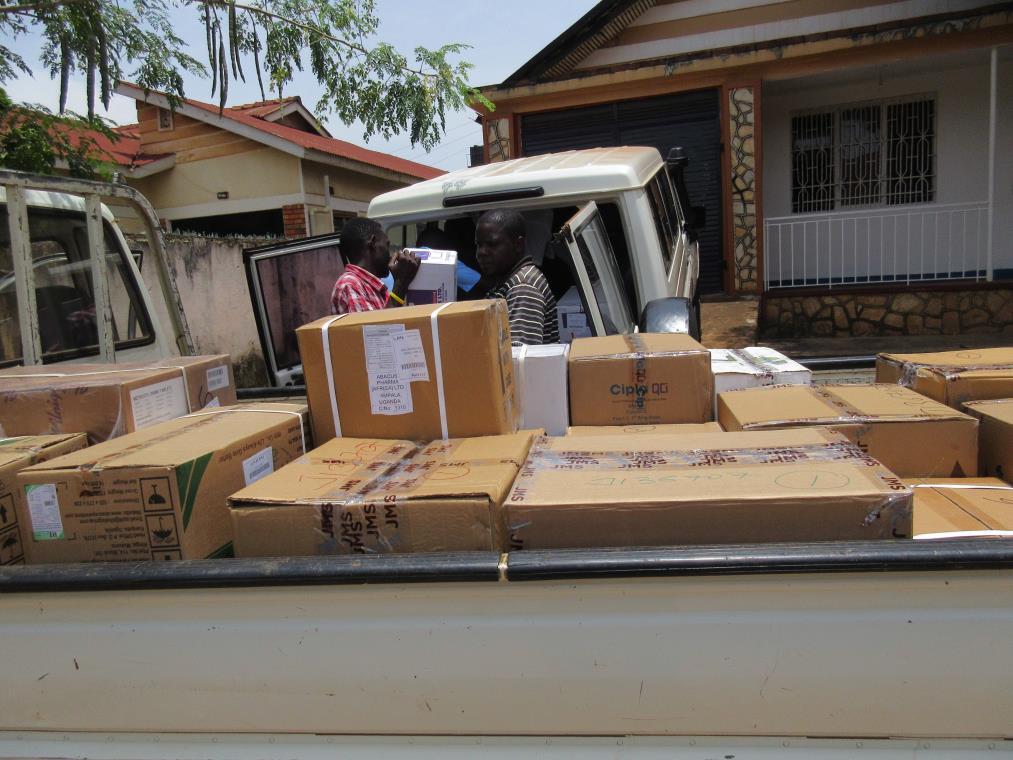 Some of the medicines purchased by RMF being loaded for