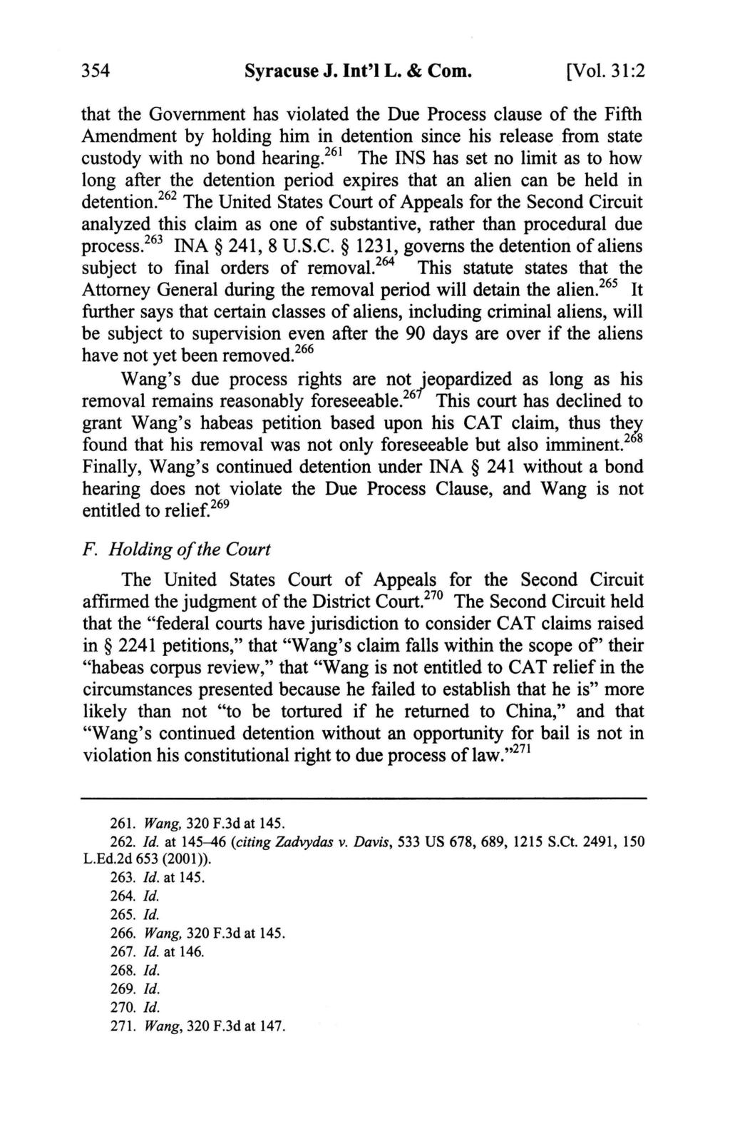 Syracuse Journal of International Law and Commerce, Vol. 31, No. 2 [2004], Art. 13 354 Syracuse J. Int'I L. & Com. [Vol.