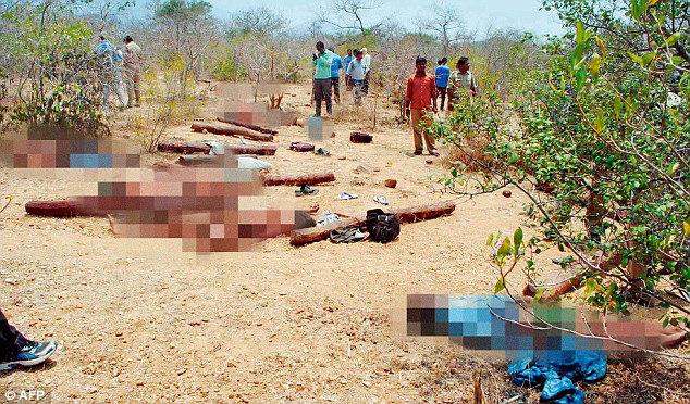 Andhra Police accused of human riots violations after 20 'sandalwood smugglers' are shot dead By MAIL TODAY BUREAU PUBLISHED: 23:16 GMT, 7 April 2015 UPDATED: 23:16 GMT, 7 April 2015 The gunning down