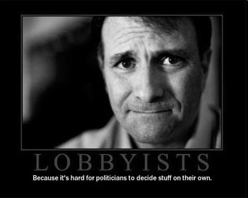 companies hiring lobbyists to get Congressmen to vote for laws that protect the Tobacco Industry
