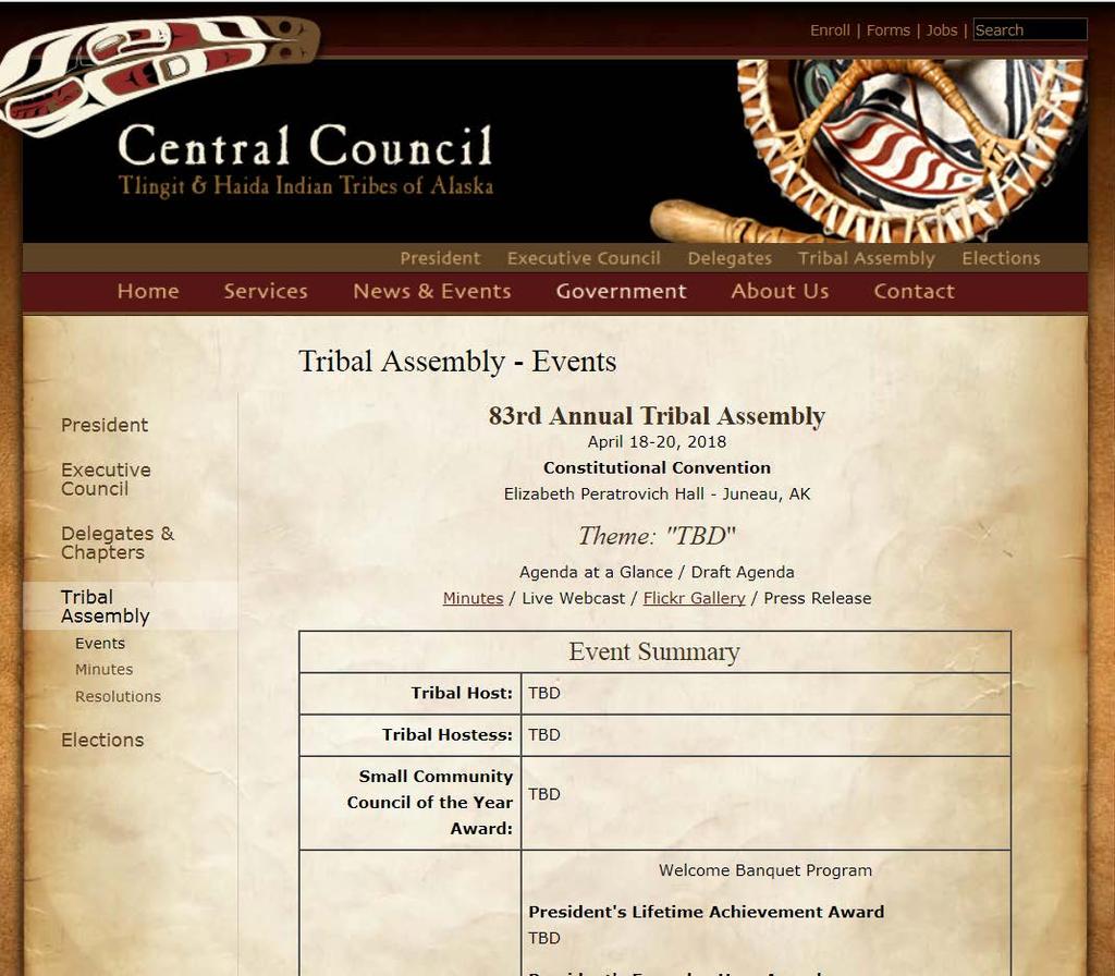 2018 Proposal The Constitutional Committee re-convened after the 82 nd Tribal Assembly.