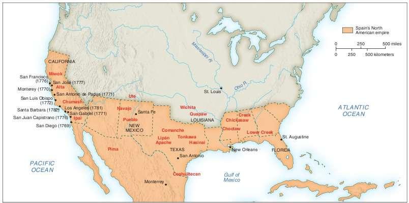 TODAY S FOCUS: HISTORY OF THE BORDER---NEW SPAIN 1770