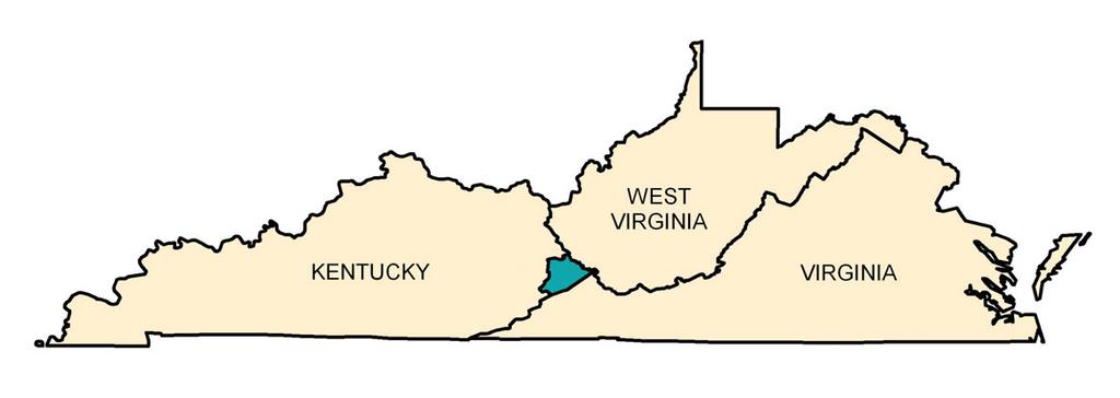 Introduction and Methodology Map 1: Pike Count y Region Map 2: Pike County and Adjacent Counties INTRODUCTION Eastern Kentucky, southern West Virginia, and southwest Virginia experienced major