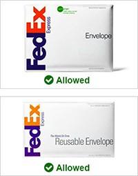 FedEx DONT's DO NOT enclose your application in any other packaging except for the ones displayed above. DO NOT request a pickup by FedEx / UPS as this is not included in the price.