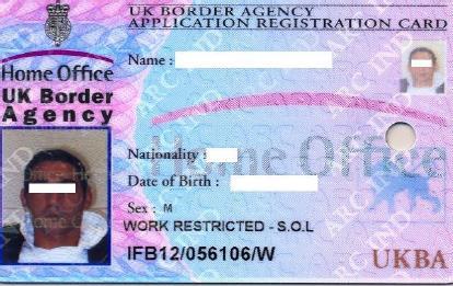 List B document 6 An Application Registration Card stating that the holder is permitted to take the employment in question, together with a Positive Verification Notice from the Home Office: Issued
