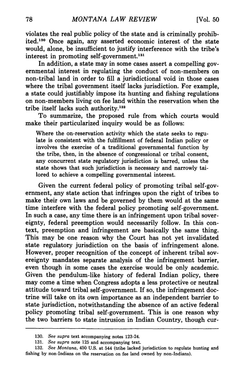 Montana Law Review, Vol. 50 [1989], Iss. 1, Art. 3 MONTANA LAW REVIEW [Vol. 50 violates the real public policy of the state and is criminally prohibited.