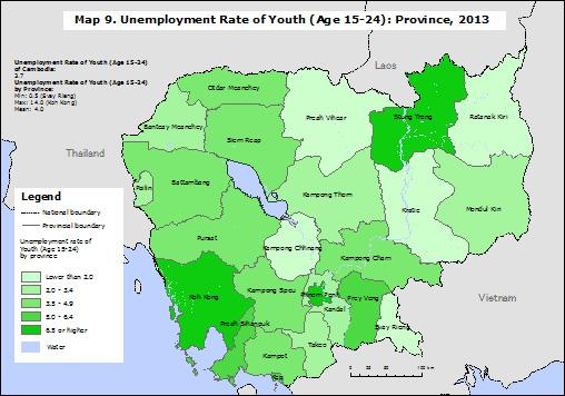 4.3.5 Sub-national Difference in Economically Activity of Youths The economically active rate of youths is diverse among areas and regions. As can be seen in Table 4.