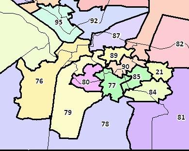 House of Delegates Model Map Option #2: 13 Majority-Minority Districts In the course of devising a redistricting plan with 12 majority-minority districts, it became apparent