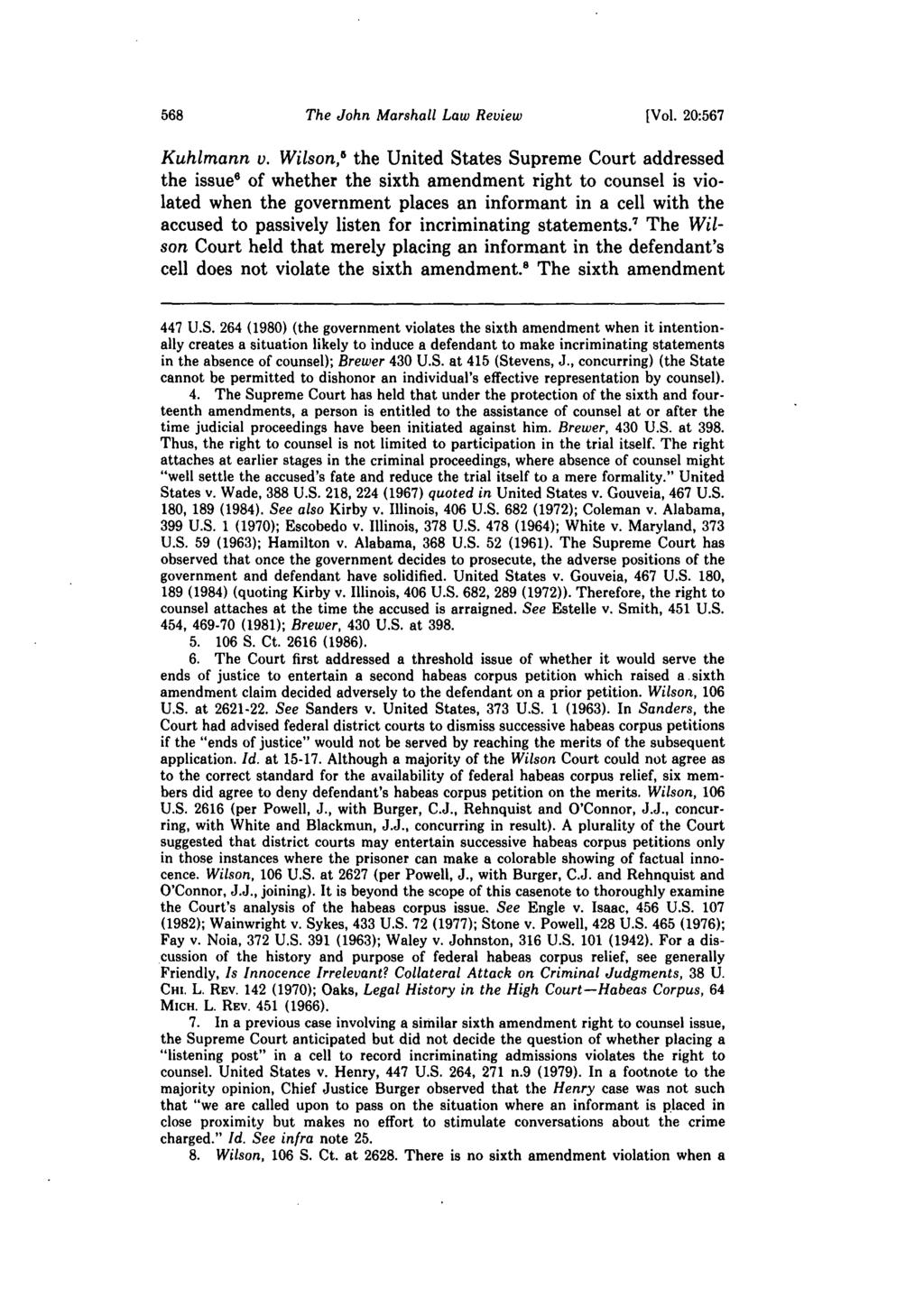 The John Marshall Law Review [Vol. 20:567 Kuhlmann v.