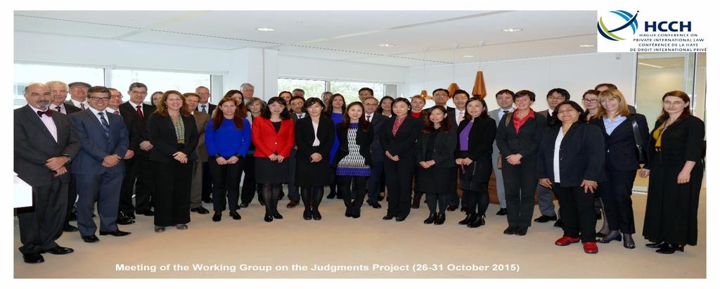 The Judgments Project Recent Developments The Judgments Working Group (which deals with R&E only) has met 5 times At its recent fifth meeting, the Working Group completed