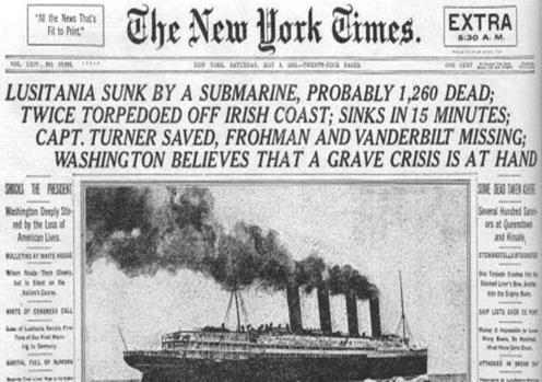 Germany made it difficult for American ships to reach German ports February 1915 Germany began submarine