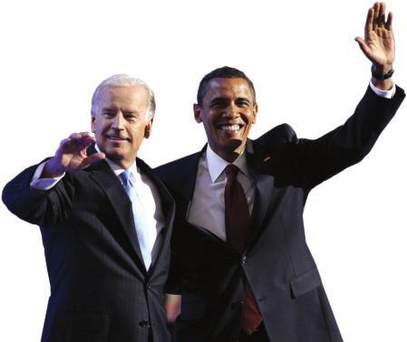AP Photo/paul Sancya Democratic vice presidential nominee Sen. Joe Biden, is joined Democratic presidential candidate, Sen. Barack Obama, D-Ill.