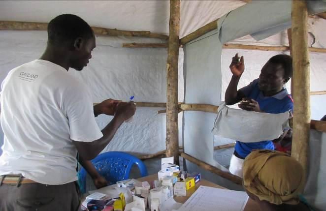 refugees receive essential medicine.