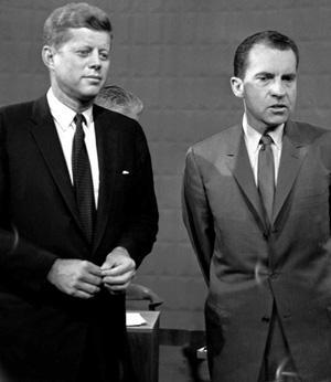 Kennedy discusses Catholicism openly, allays public worries First televised presidential debate between Kennedy,