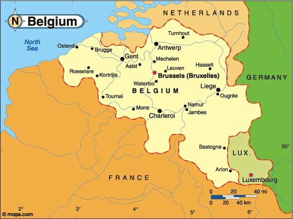 Belgium Country Map