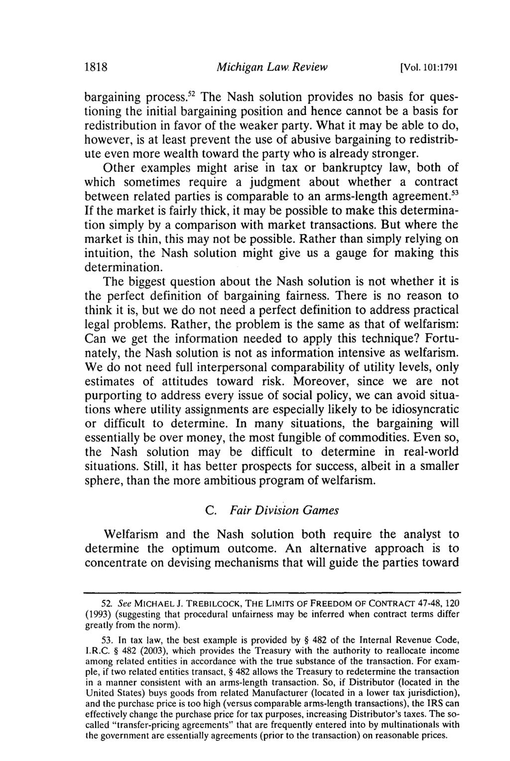 1818 Michigan Law Review [Vol. 101:1791 bargaining process.