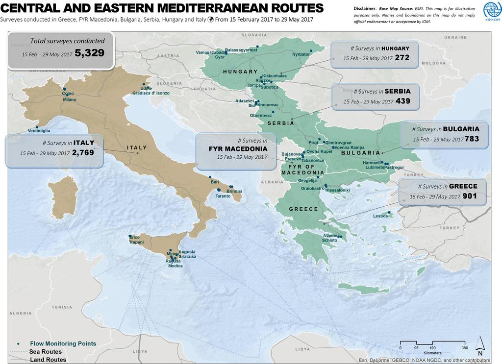 MIGRATION DISPLACEMENT FLOWS TRACKING FROM & MONITORING IRAQ TO (DTM) EUROPE JUNE 207.