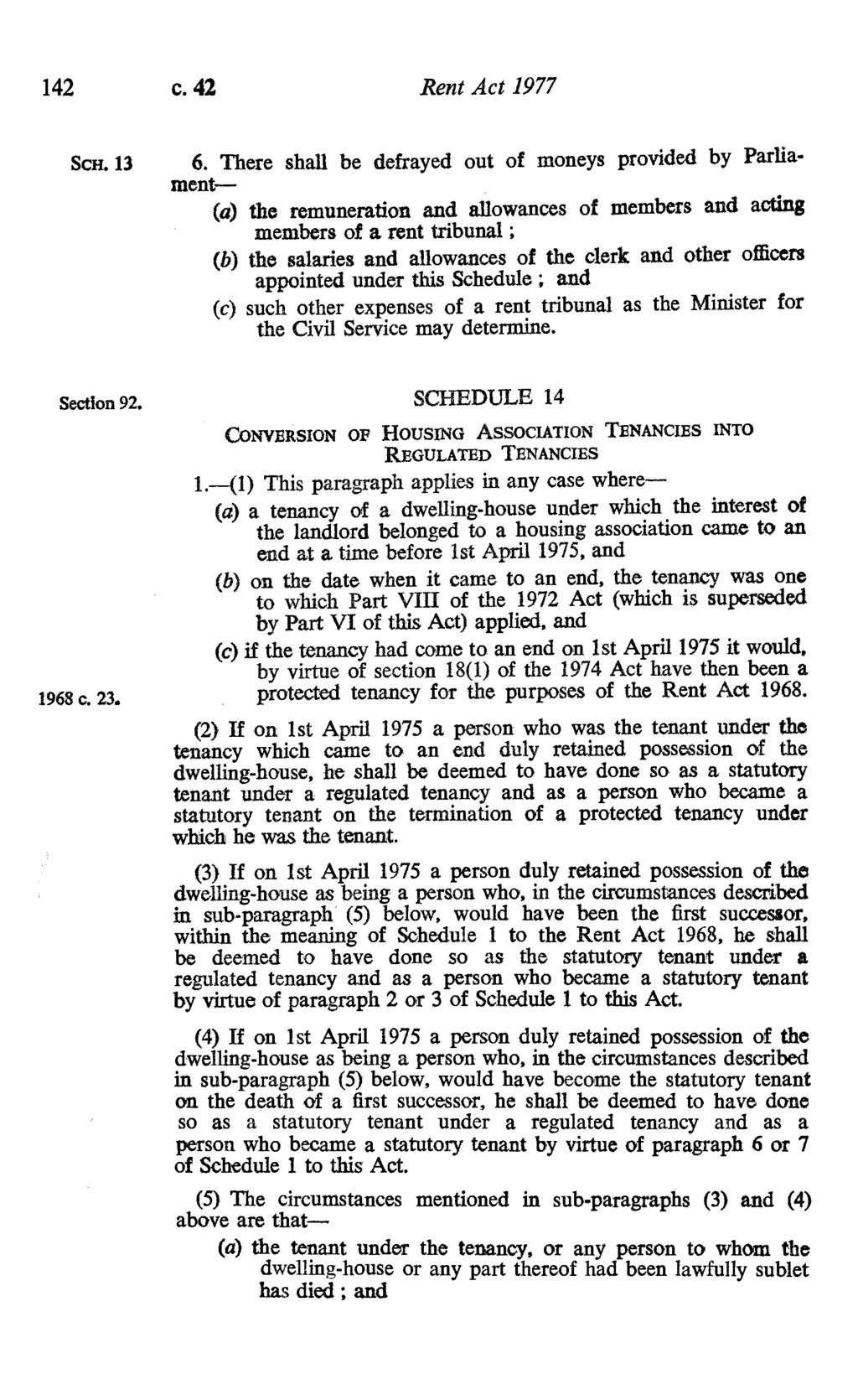 142 c. 42 Rent Act 1977 ScH. 13 6.