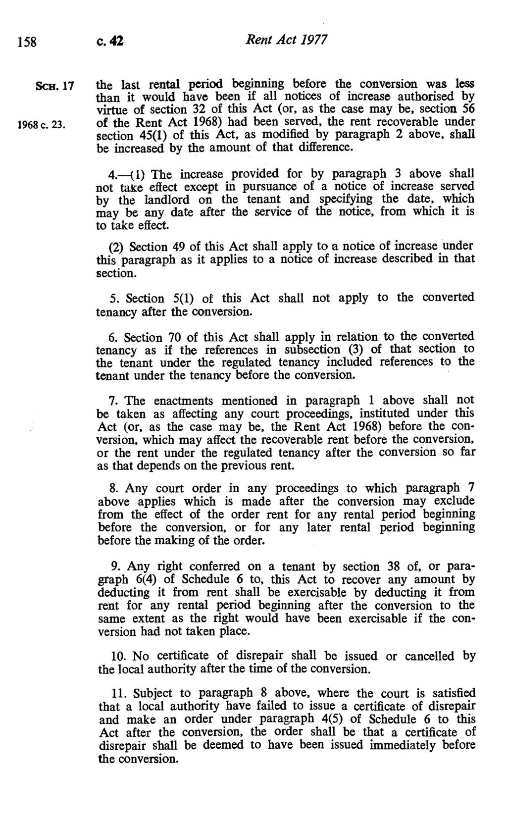 158 c. 42 Rent Act 1977 Scs.