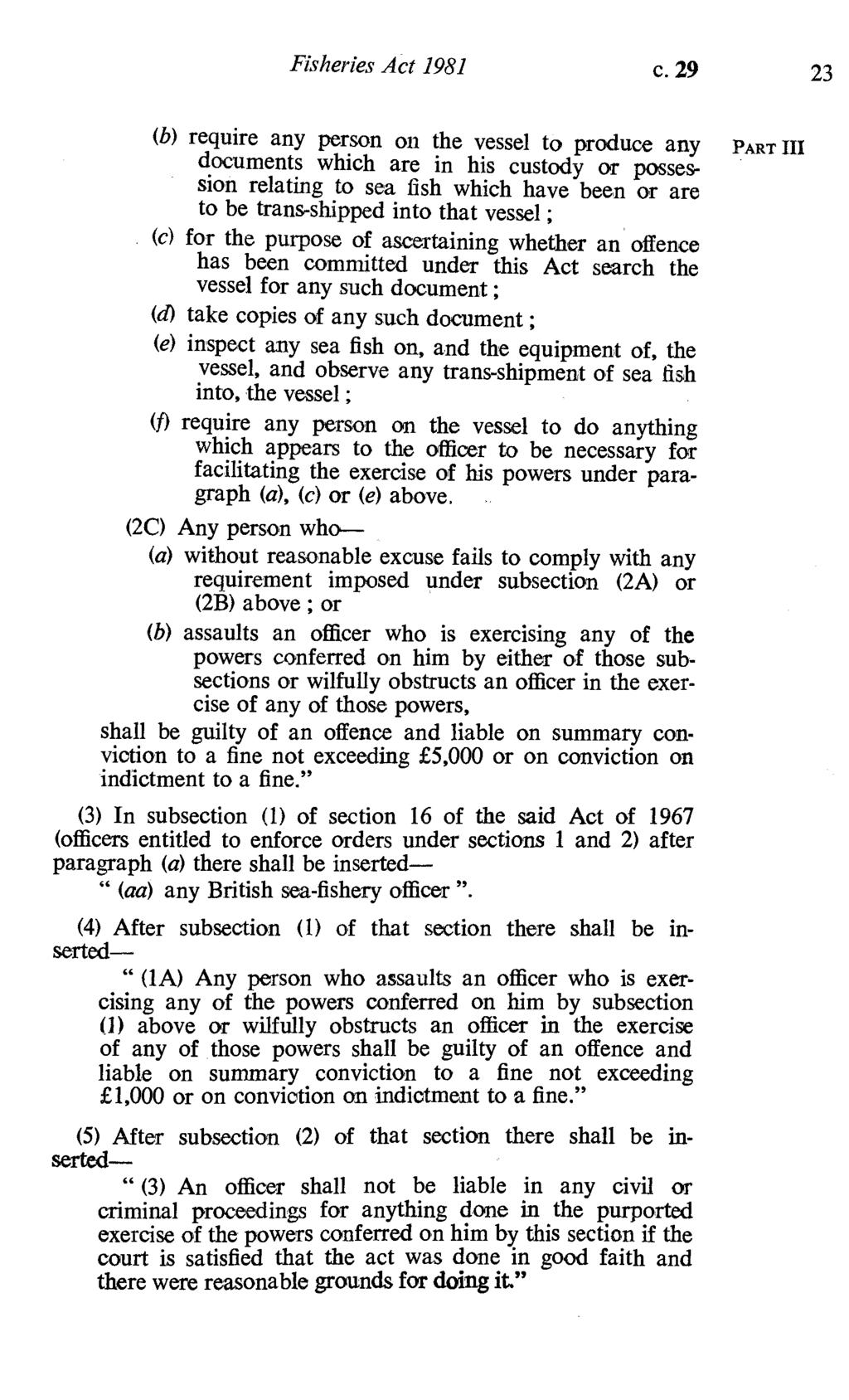Fisheries Act 1981 c.