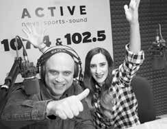 Goalmouth action Saturday 15:00 22:00* Panicos Theodosiou and Marina Argyrou play ball in the studio.